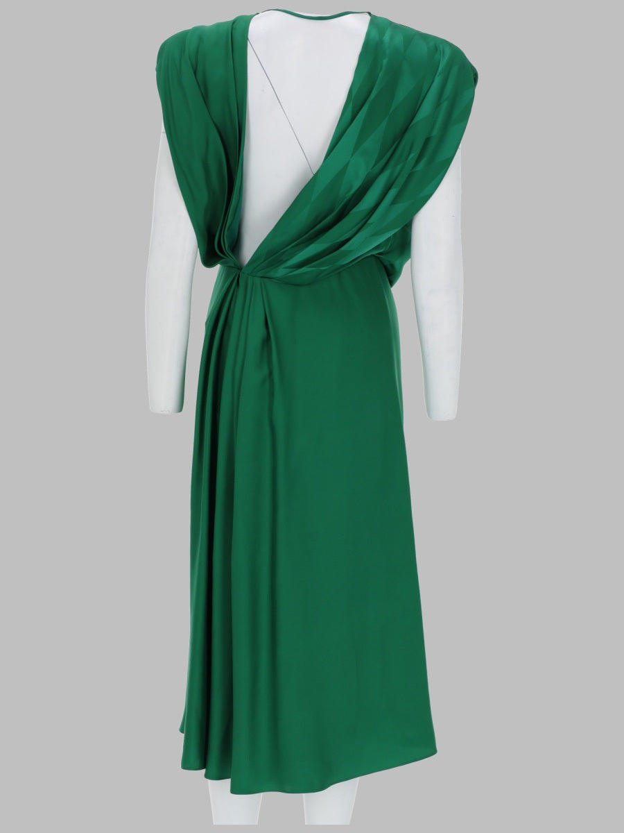 Versace Abito Midi Drappeggiato In Seta