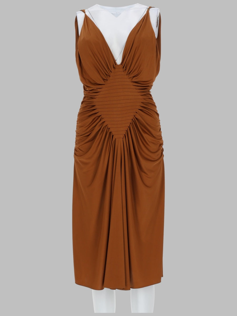Versace Abito Midi In Jersey Di Viscosa
