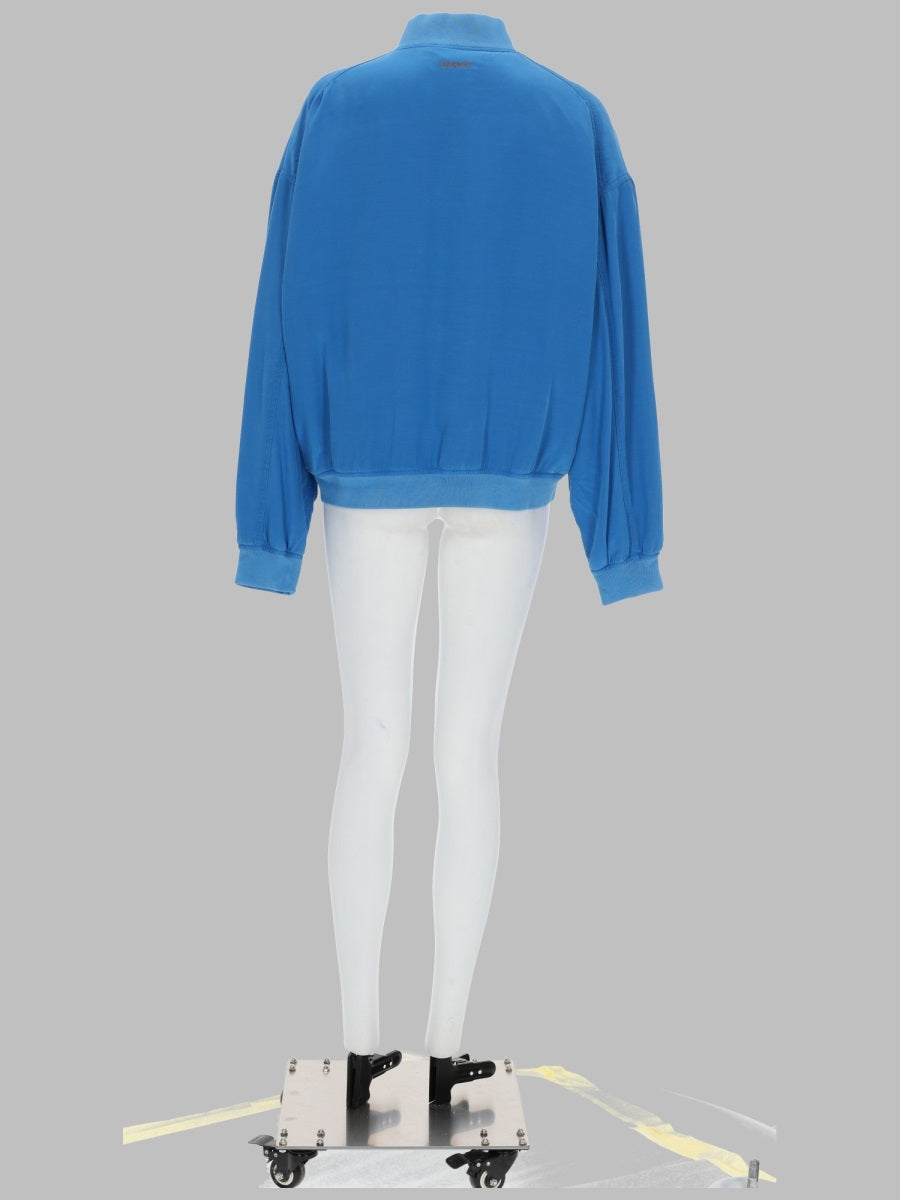 Versace Blouson Con Zip In Popeline Di Seta