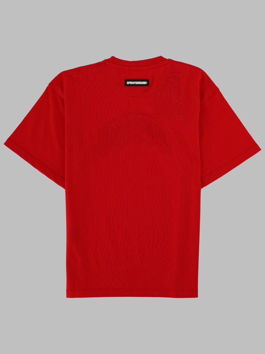 Sprayground Sketch Shark Red Over T Shirt