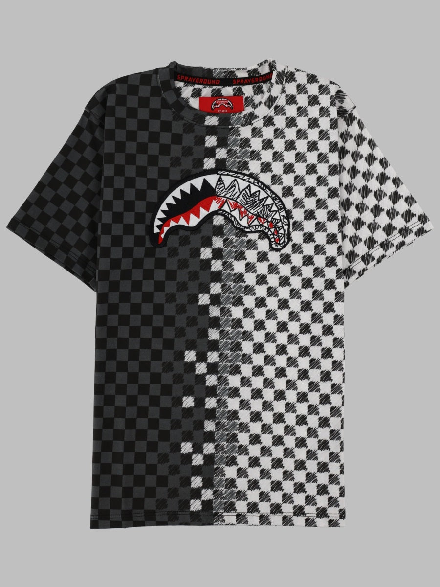 Sprayground Checkered Sketch Regular T Shirt