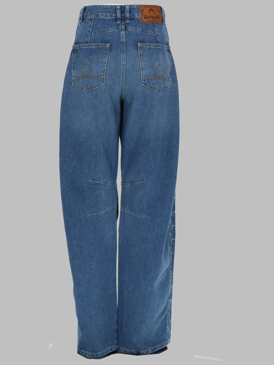 Marine Serre Jeans In Denim Di Cotone Organico