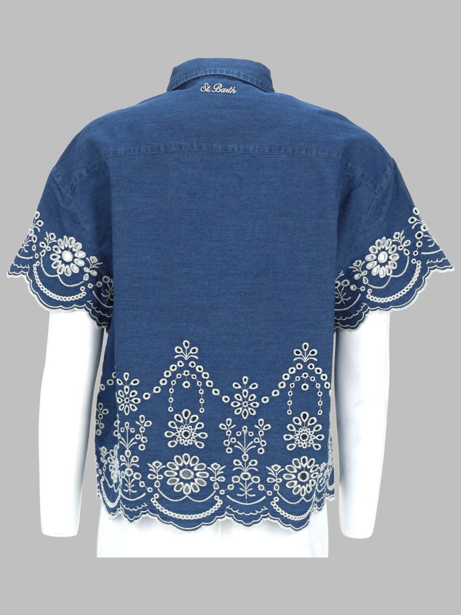 Mc2 Saint Barth Camicia "Clementine" In Chambray