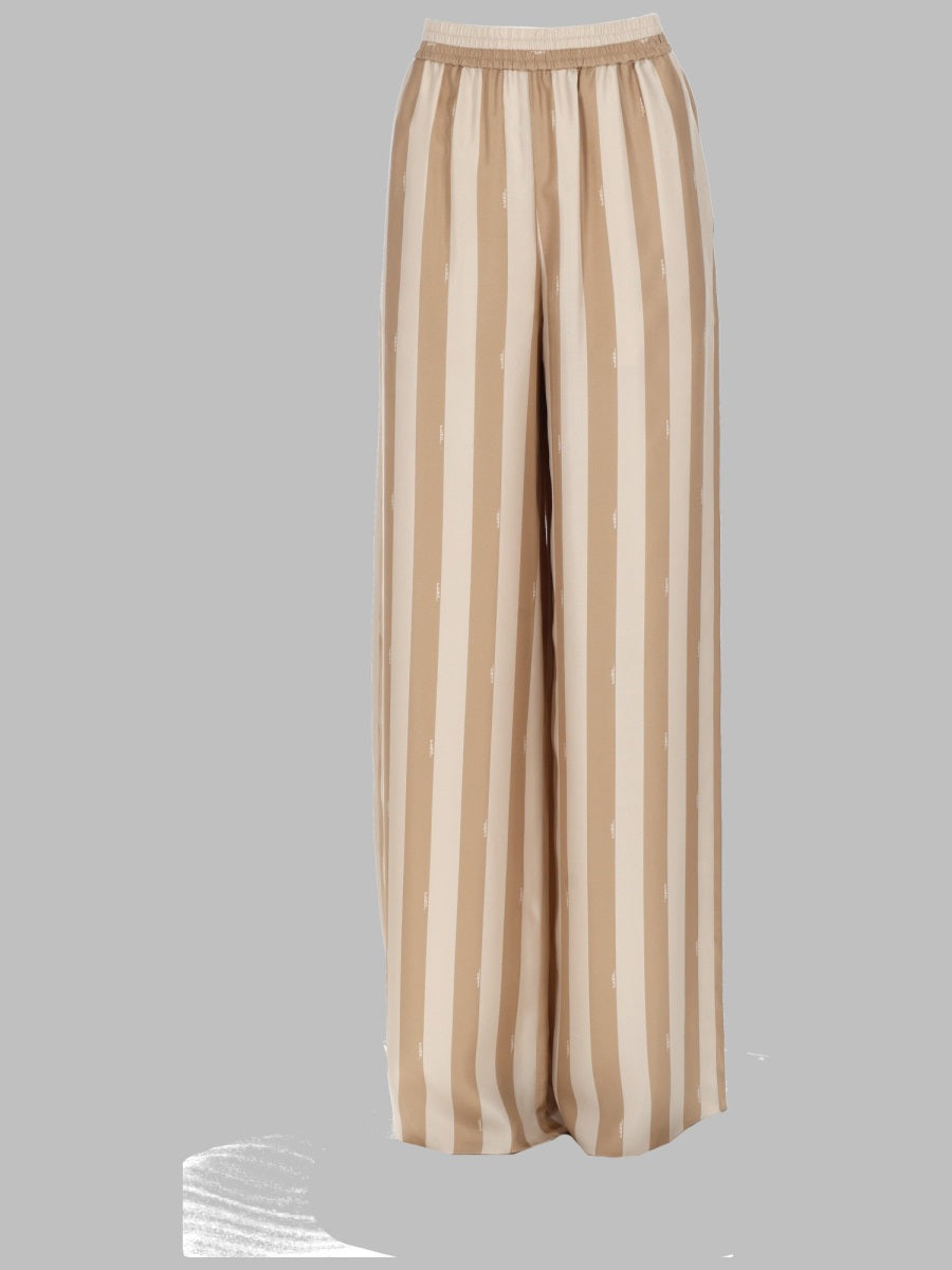 Fendi Pantalone In Seta Pequin