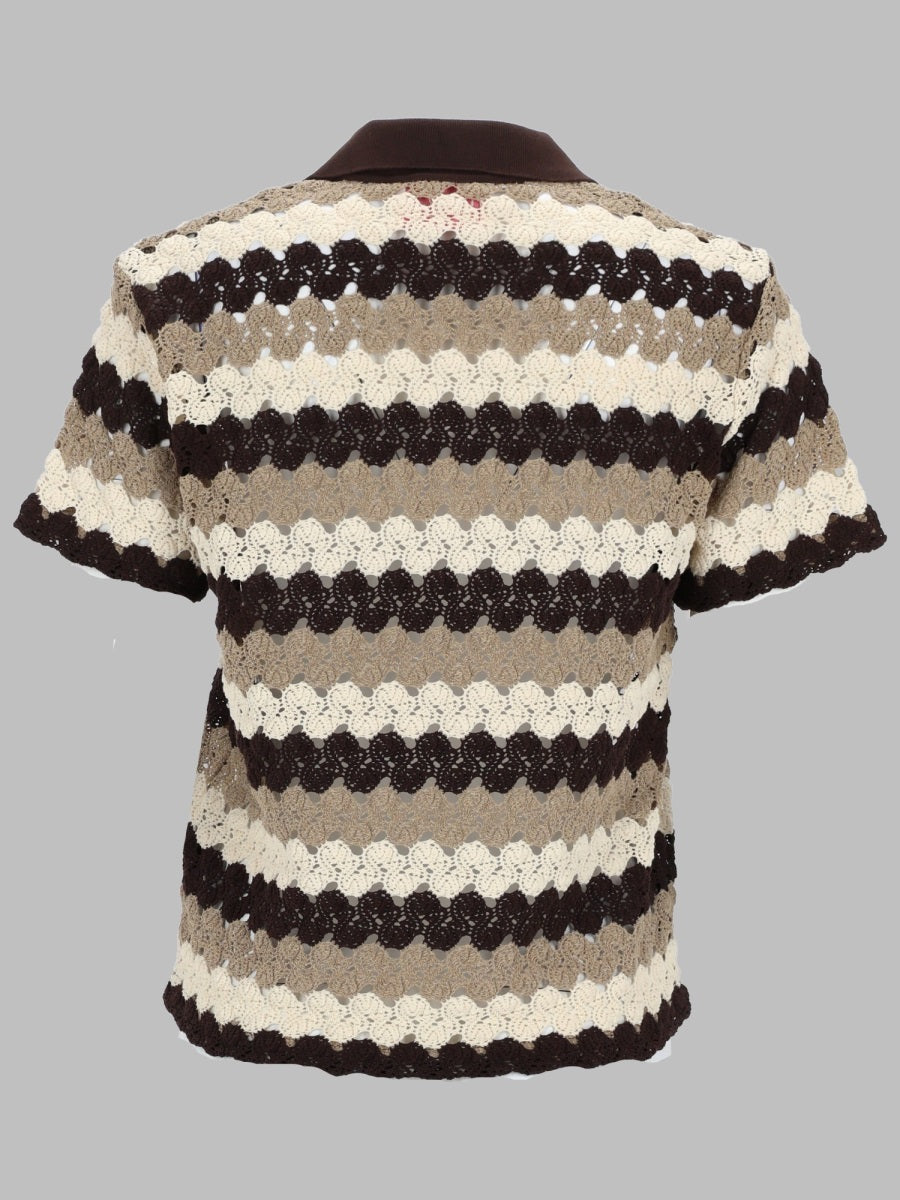 Mc2 Saint Barth Polo In Cotone Crochet