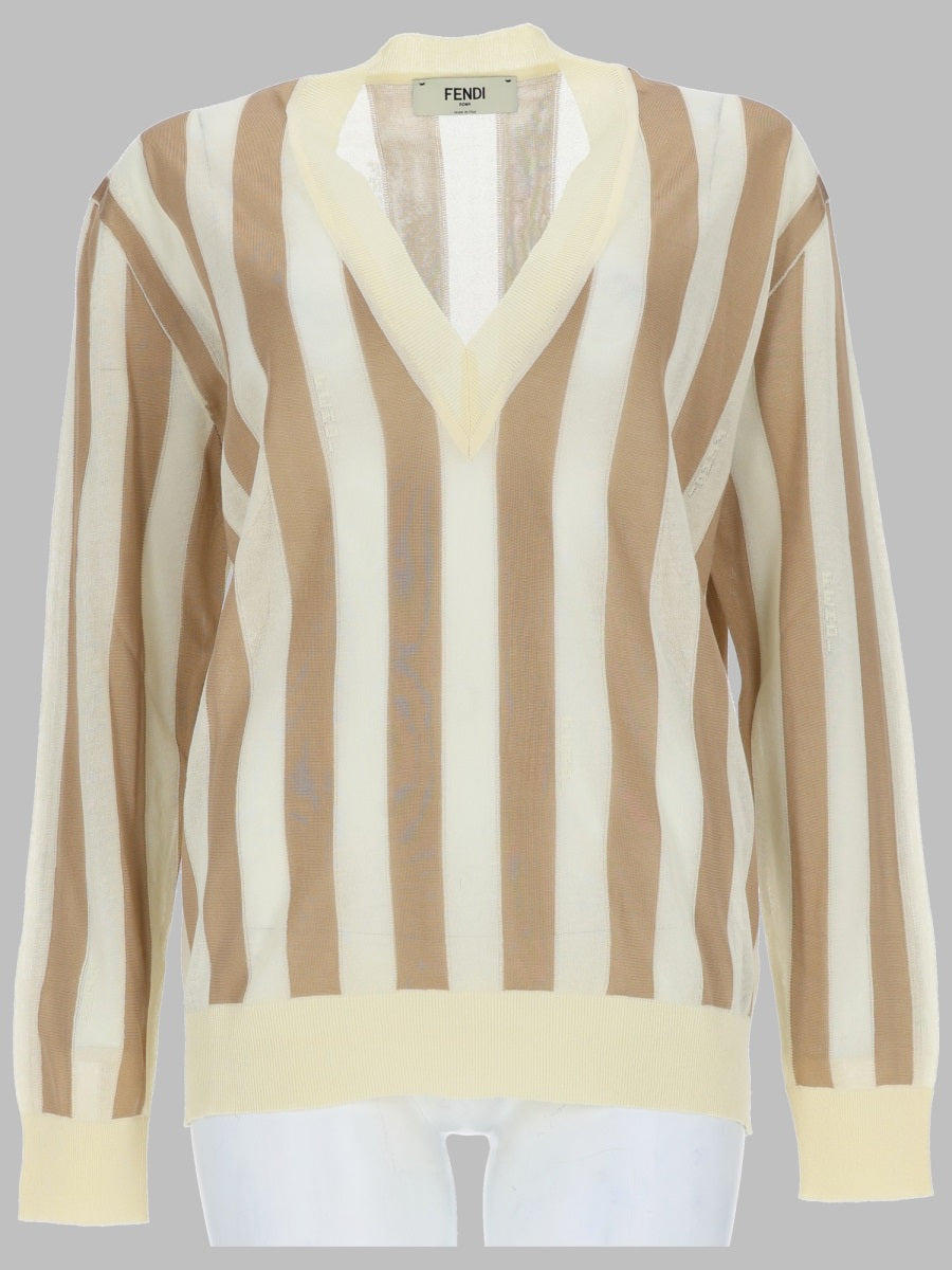 Fendi Maglia In Seta Pequin