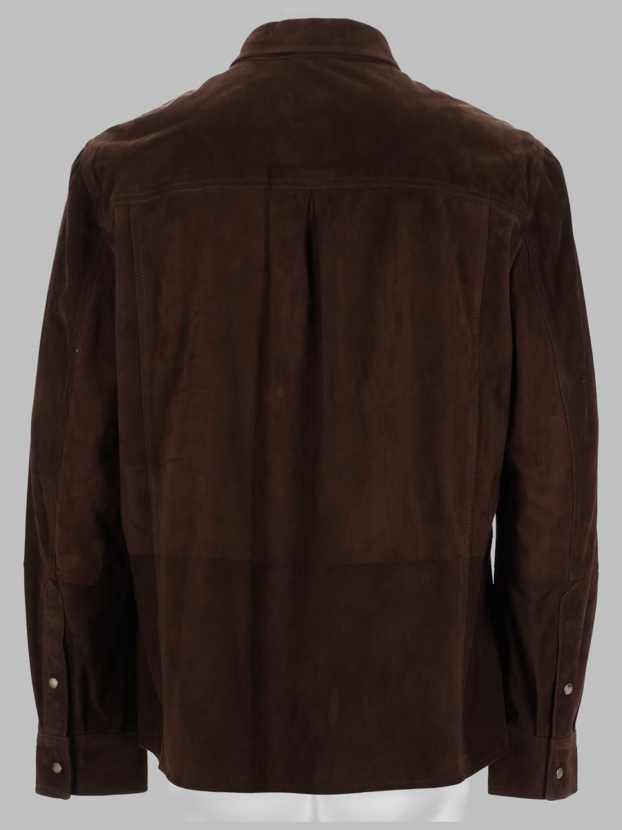 Brunello Cucinelli Giacca Camicia In Suede