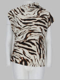 Ganni Top Con Stampa Animalier