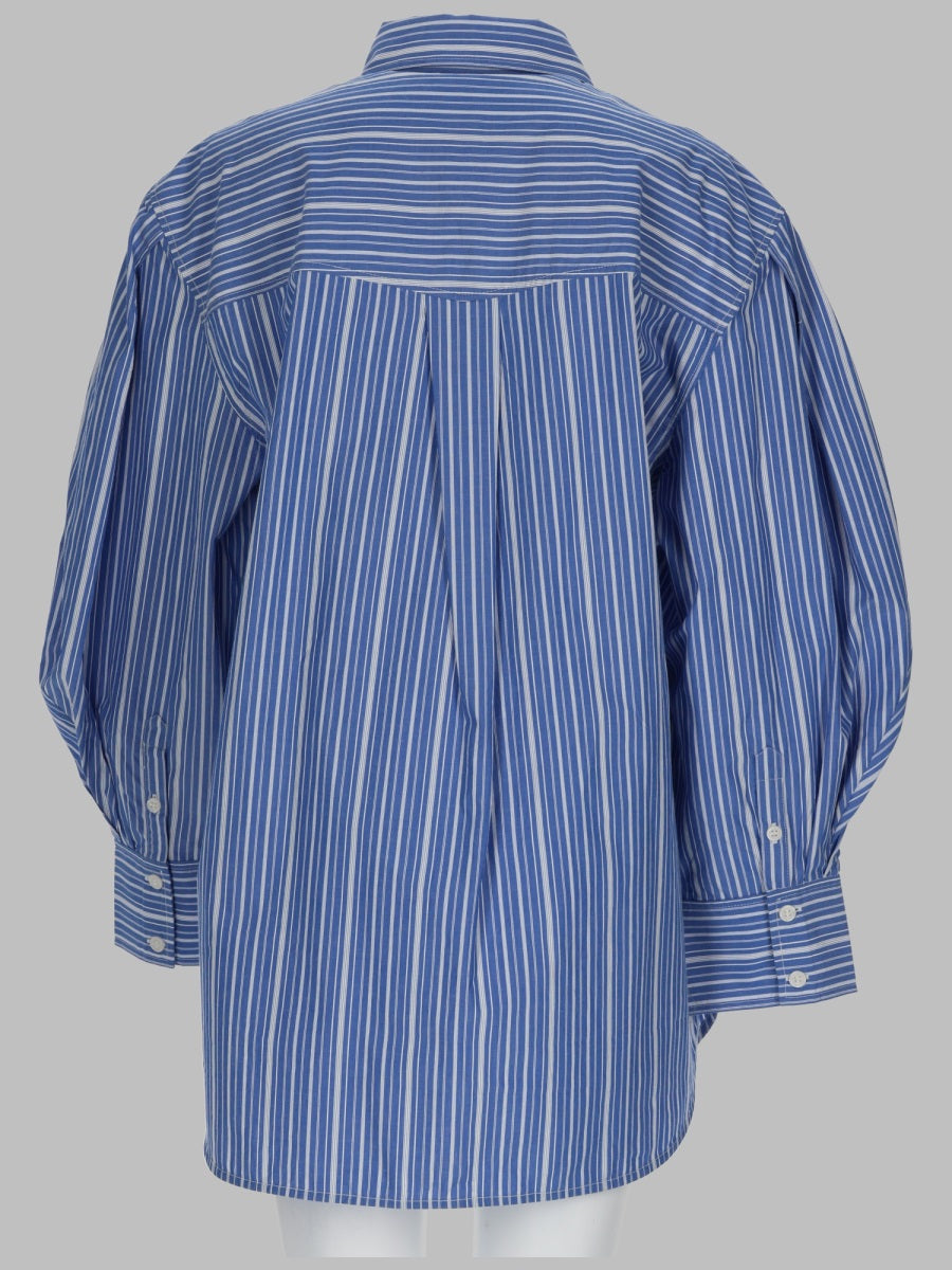 Ganni Camicia In Cotone A Righe