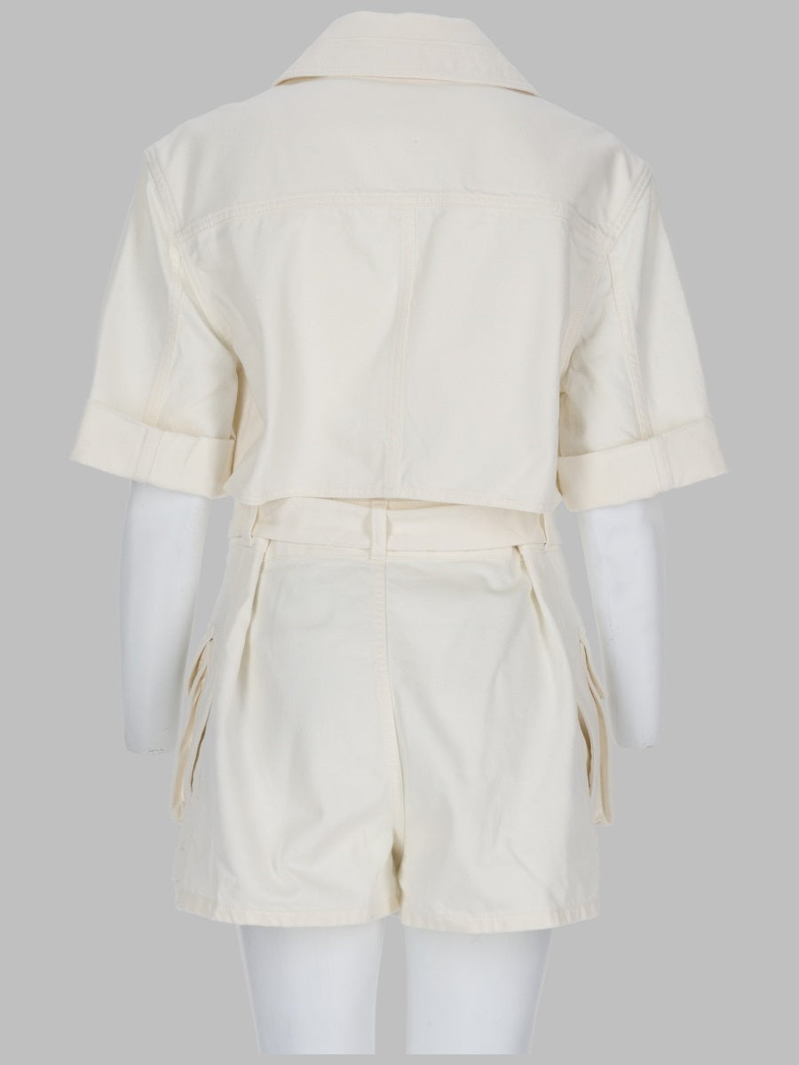 Balmain Jumpsuit Con Cintura In Denim