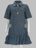 Ganni Abito In Denim Patchwork