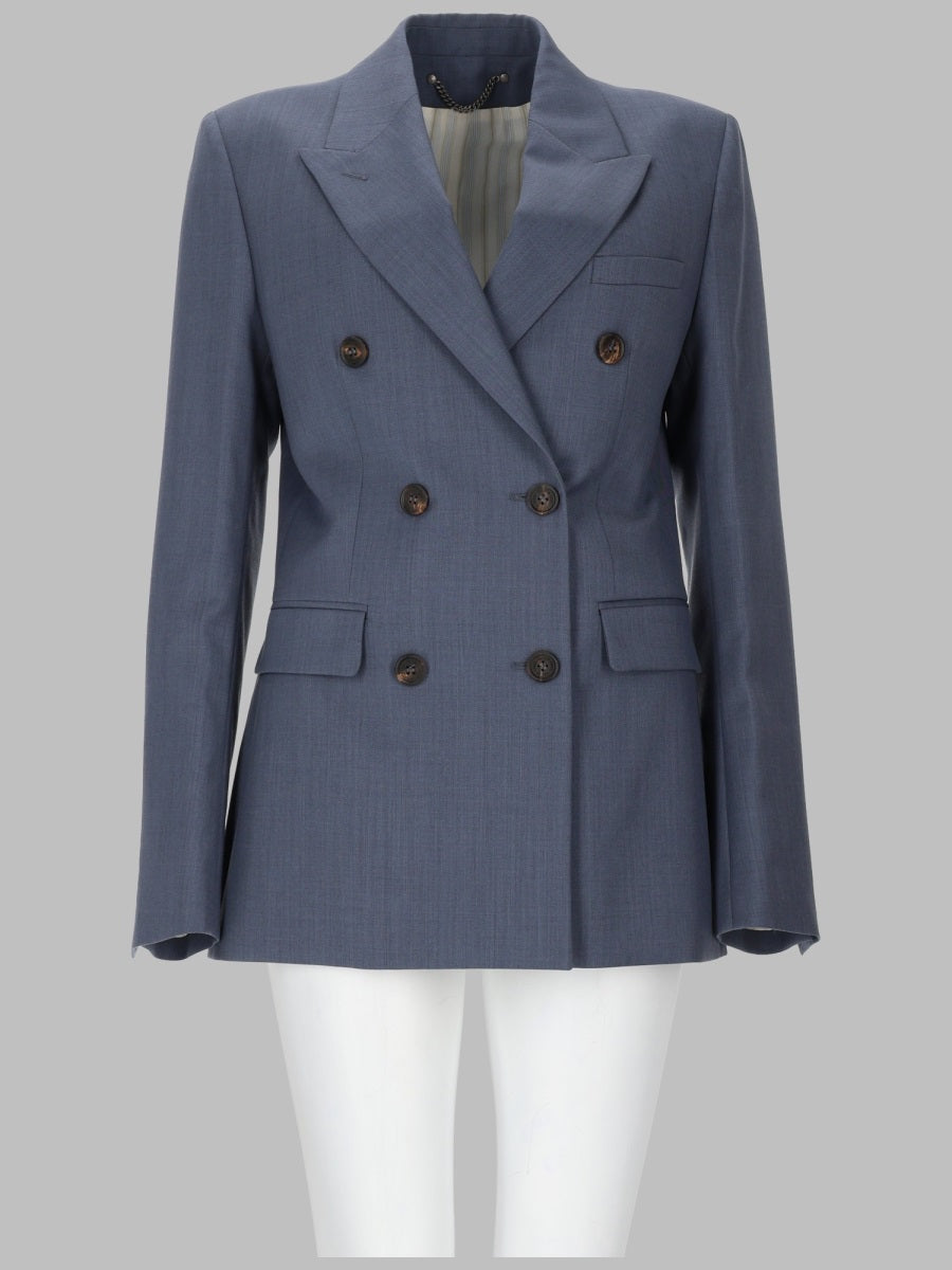 Golden Goose Baby Blue Double Breasted Blazer