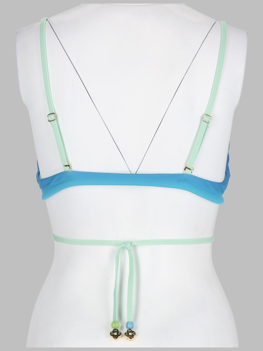 Casablanca Top Bikini Con Stampa Gradient E Perline