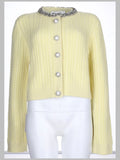 Self Portrait Cardigan Con Perle E Strass