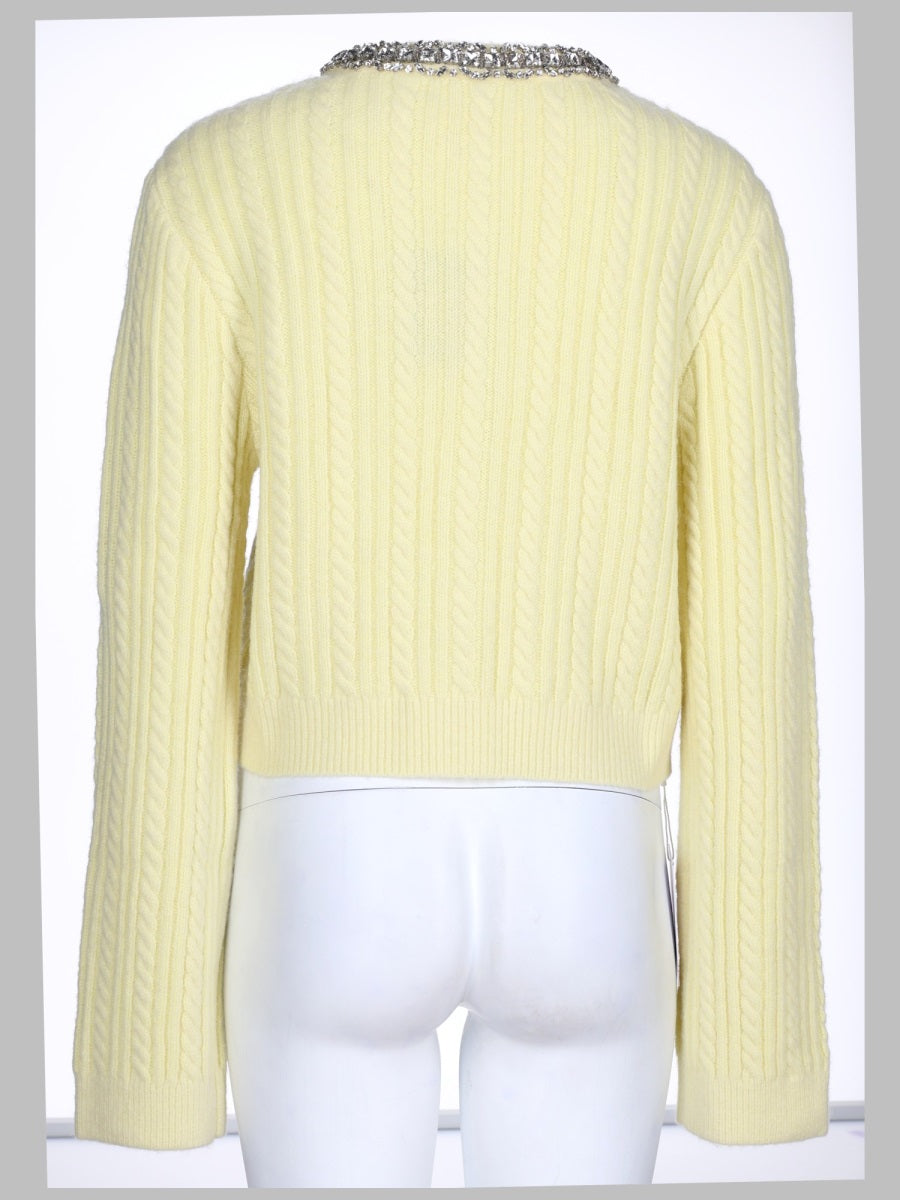 Self Portrait Cardigan Con Perle E Strass