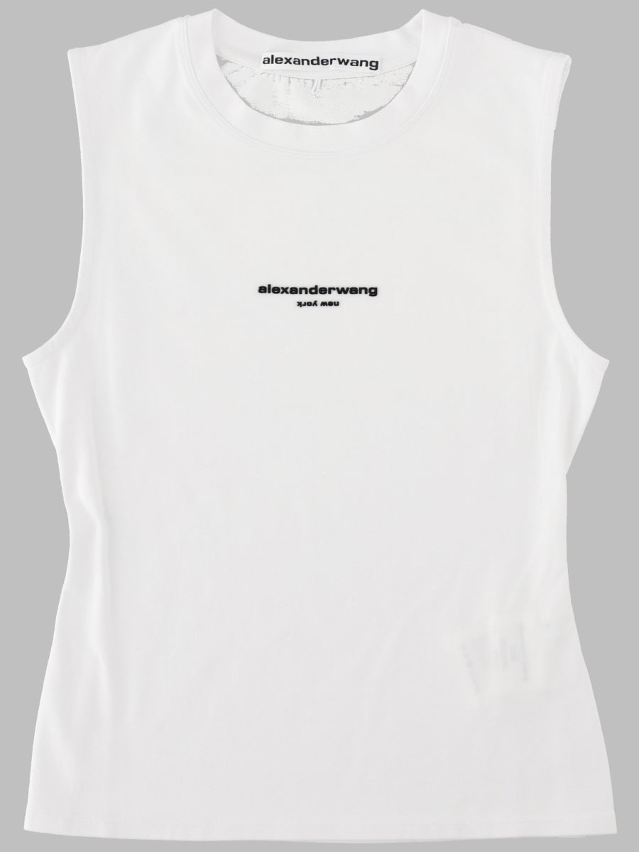 Alexander Wang Tank Top In Cotone Stretch