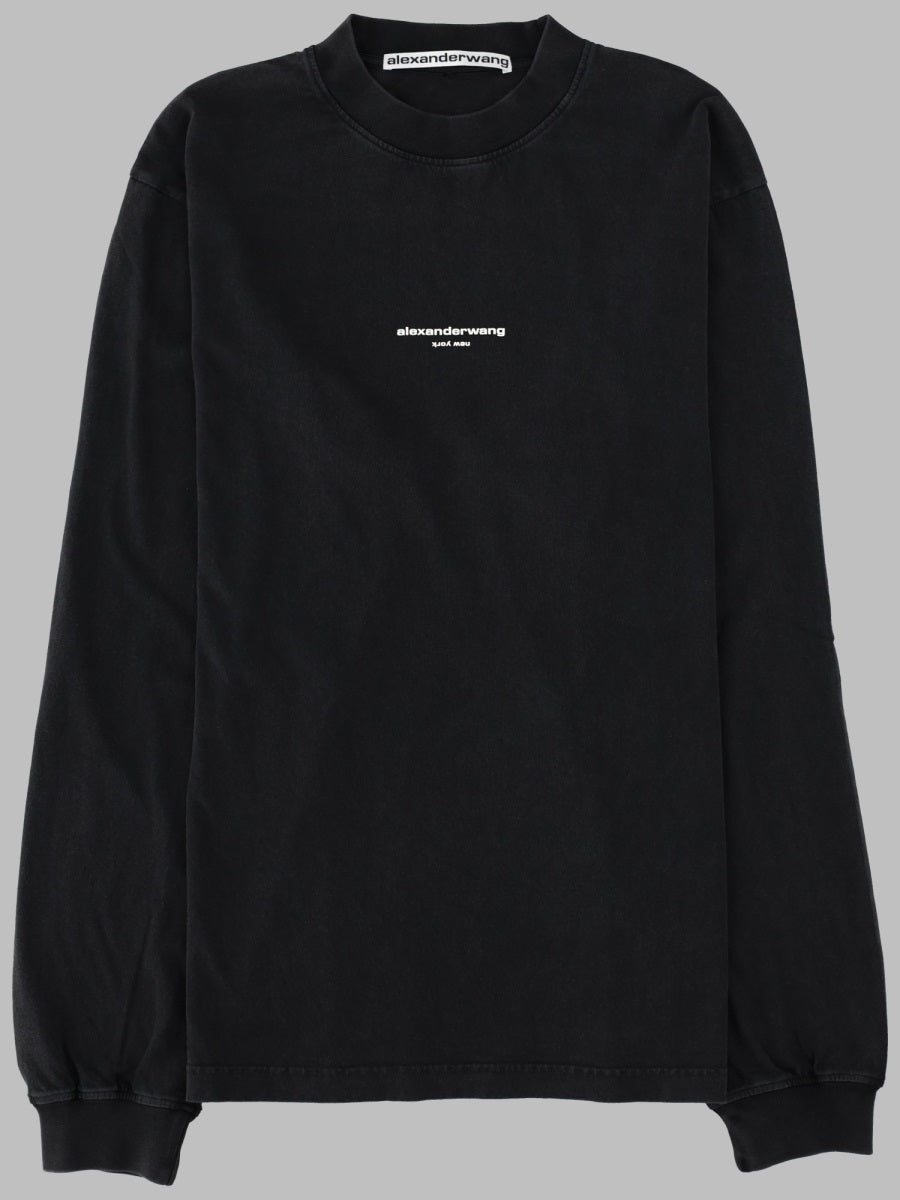 Alexander Wang T Shirt A Manica Lunga Con Logo