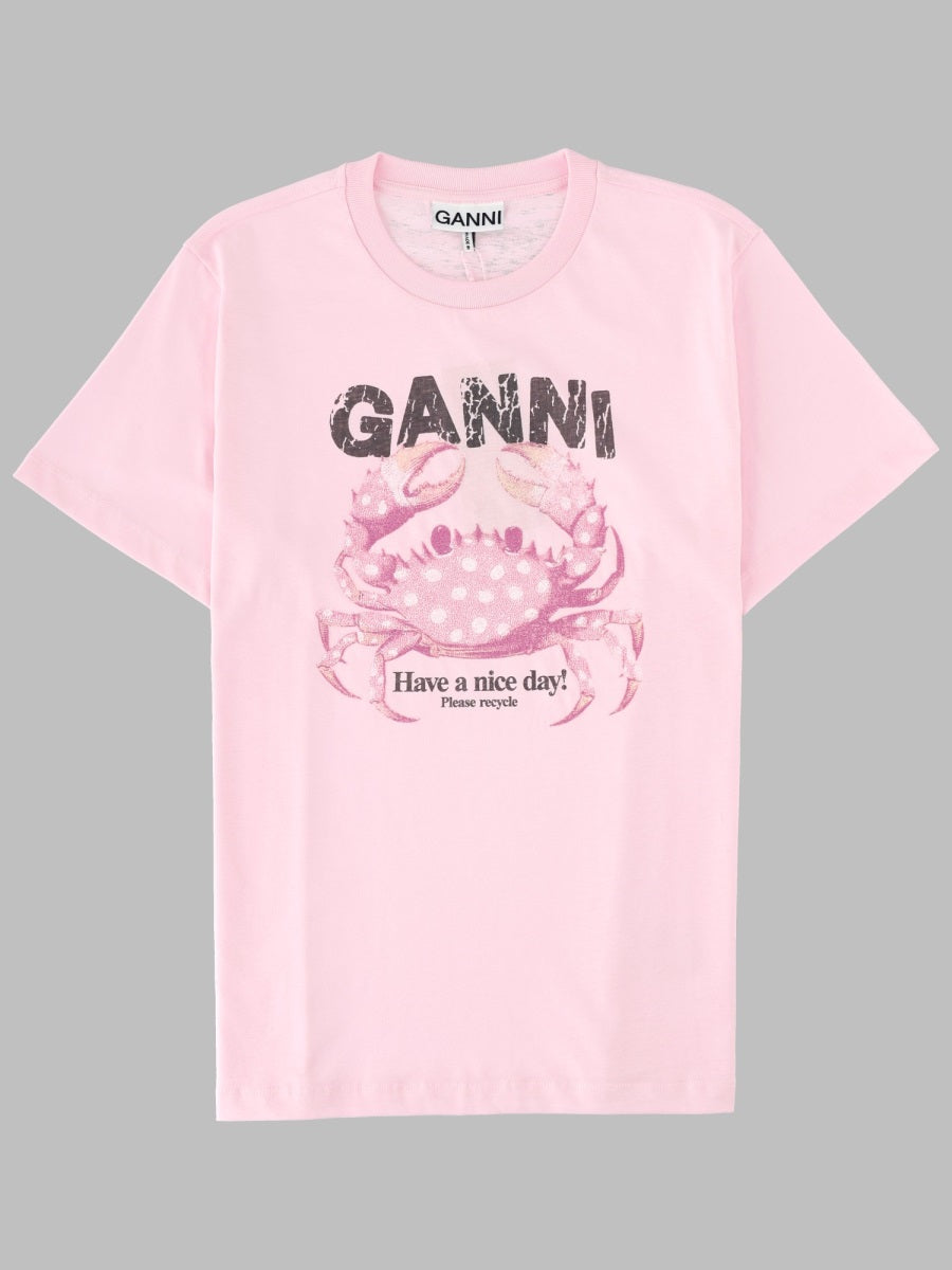 Ganni T Shirt Con Stampa