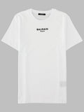 Balmain T Shirt Con Logo Ricamato