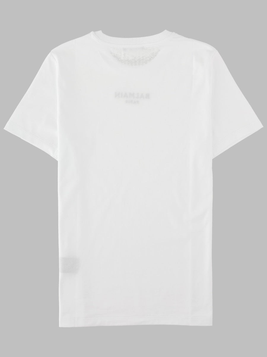 Balmain T Shirt Con Logo Ricamato