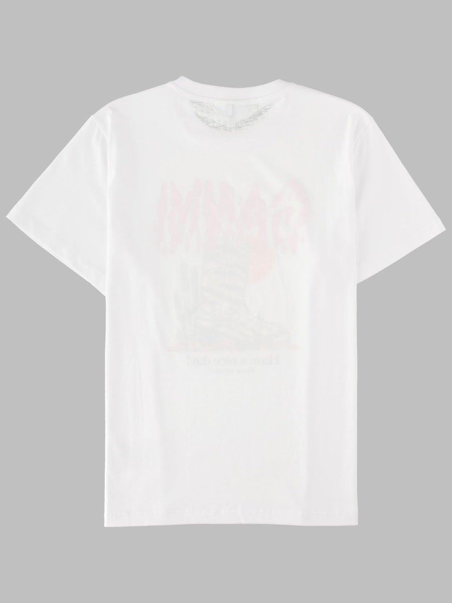 Ganni T Shirt "Western Zebra Boot"