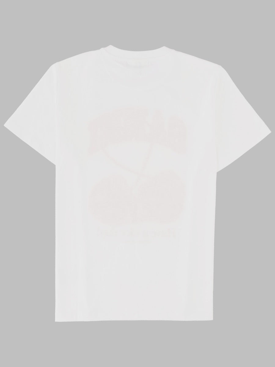 Ganni T Shirt Con Stampa Ciliegia