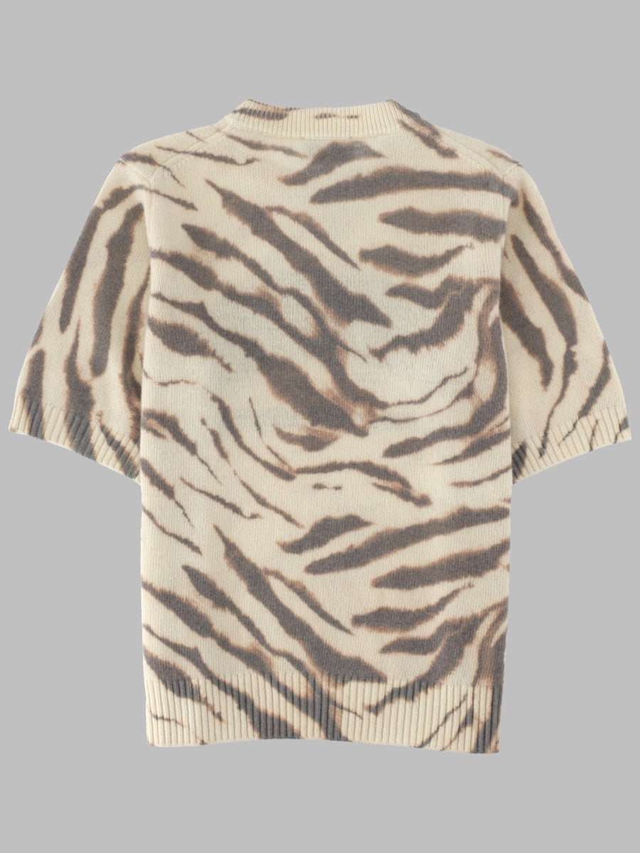 Ganni Maglia Slim Fit Con Stampa All Over