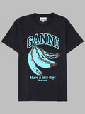 Ganni T Shirt Con Stampa Banana