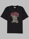 Ganni T Shirt Con Stampa Tigre