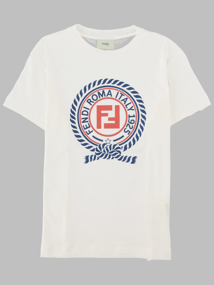 Fendi T Shirt Jersey Tinto Gesso