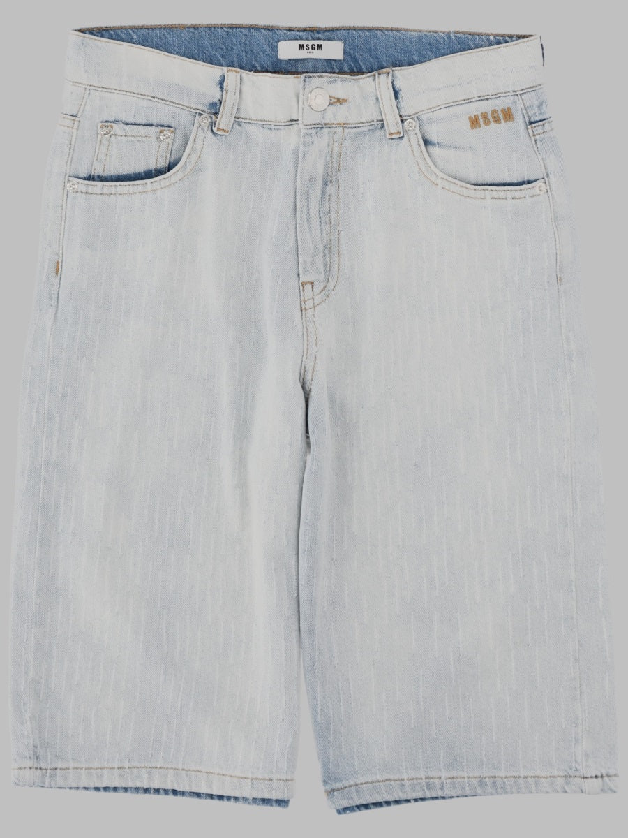 Msgm Denim Shorts Unisex