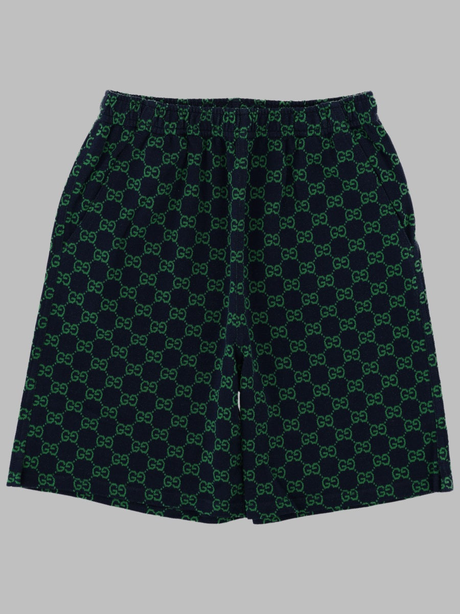 Gucci J Shorts Gg
Cotton Piquet/
Navy/Green