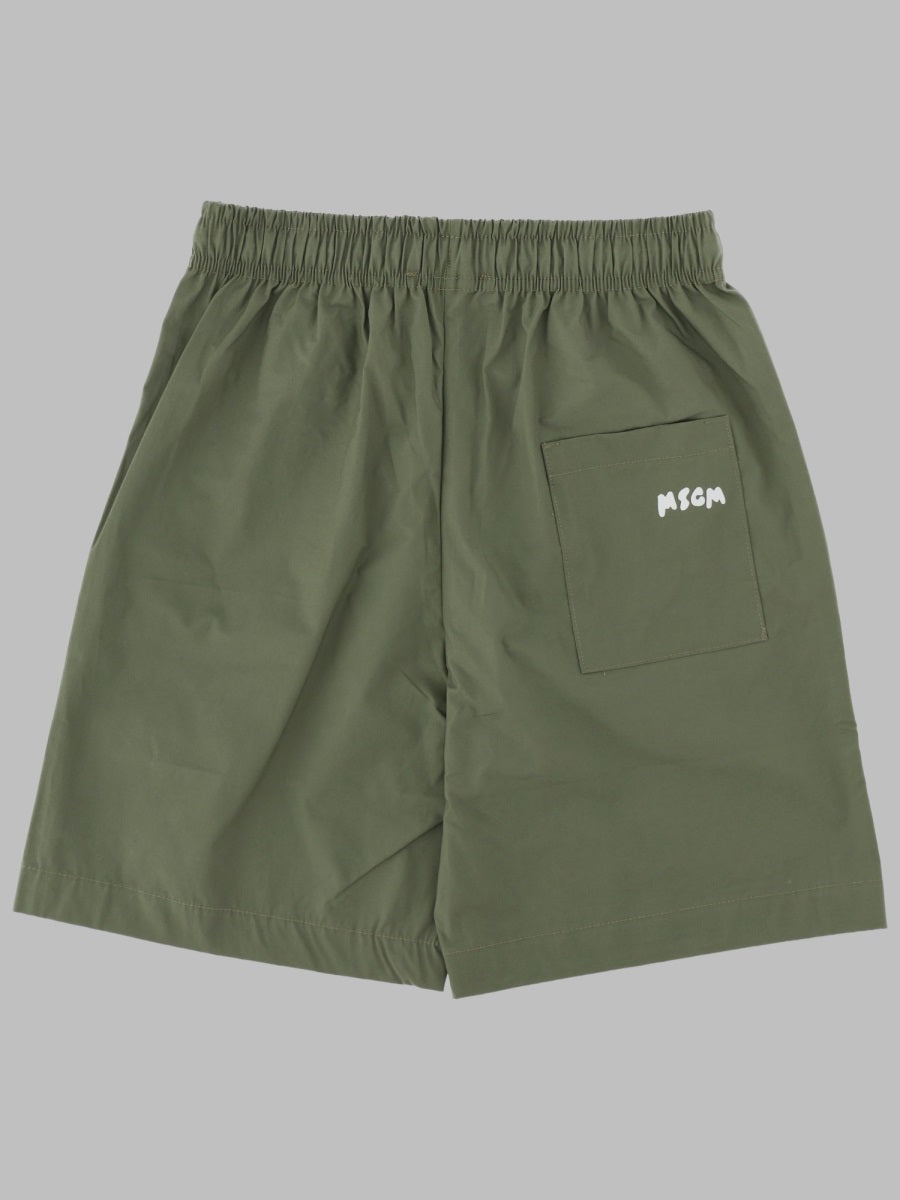 Msgm Poplin Bermuda Boy