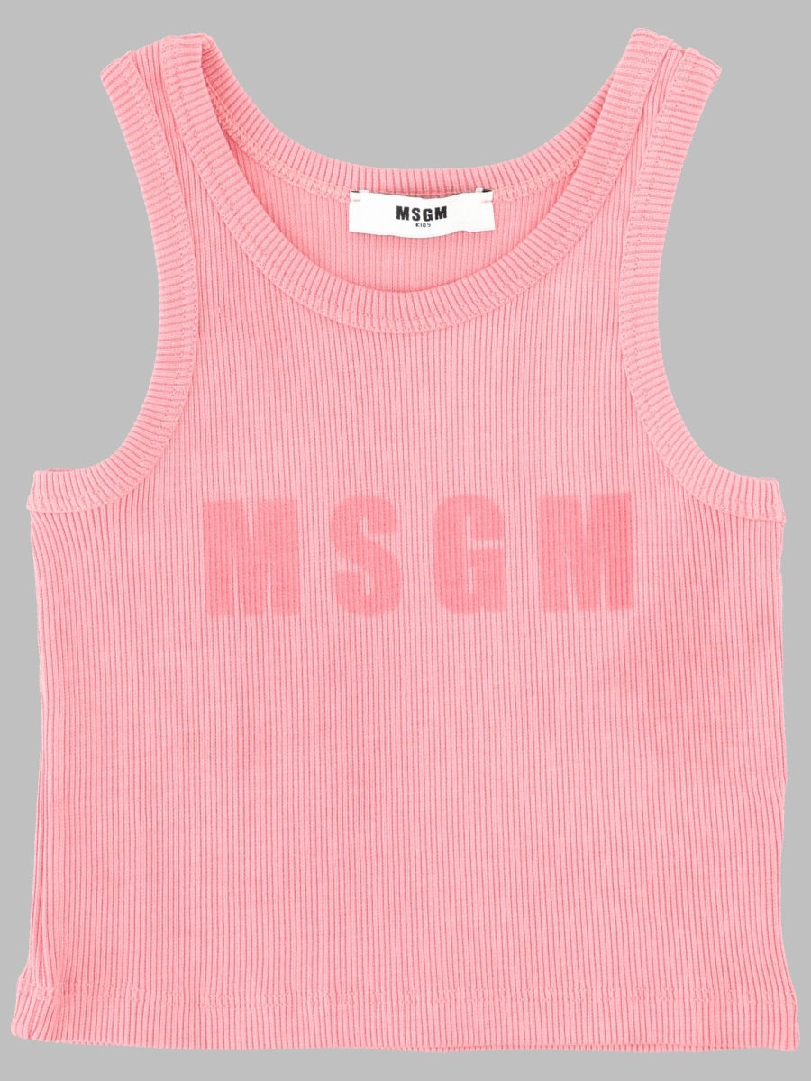 Msgm Ribbon Tank Top Girl