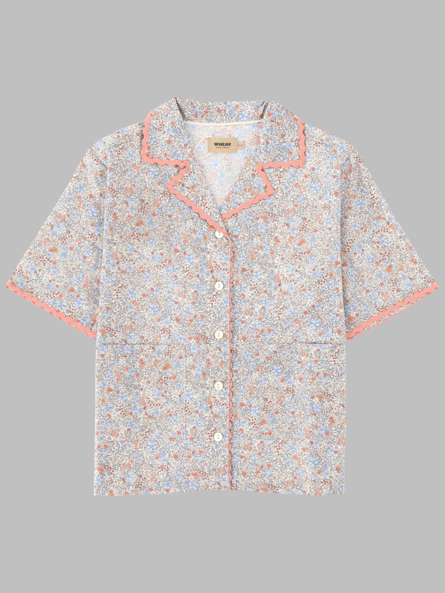 Wheat Shirt S/S Lace Vilma
