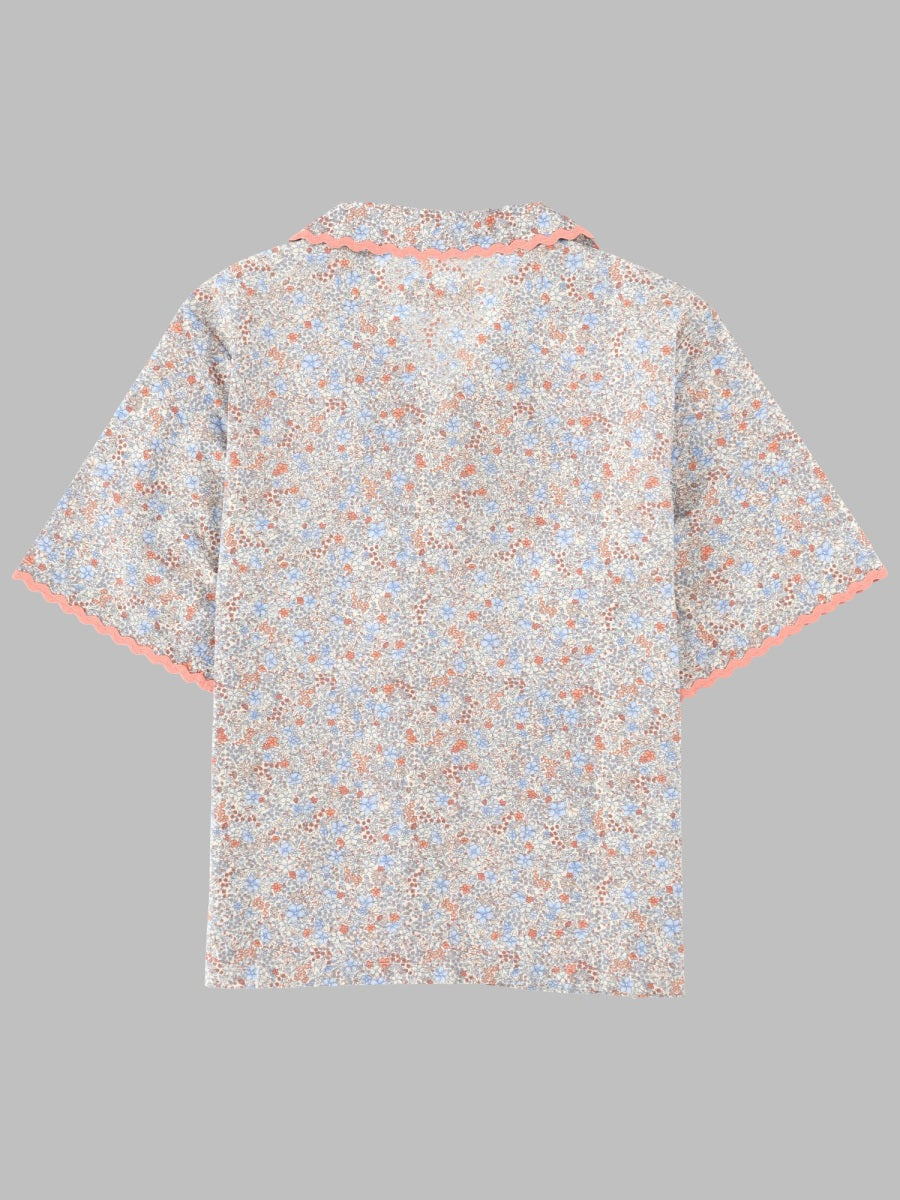 Wheat Shirt S/S Lace Vilma