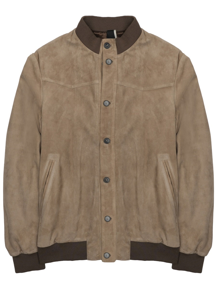 Low Brand Giacca Bomber In Suede