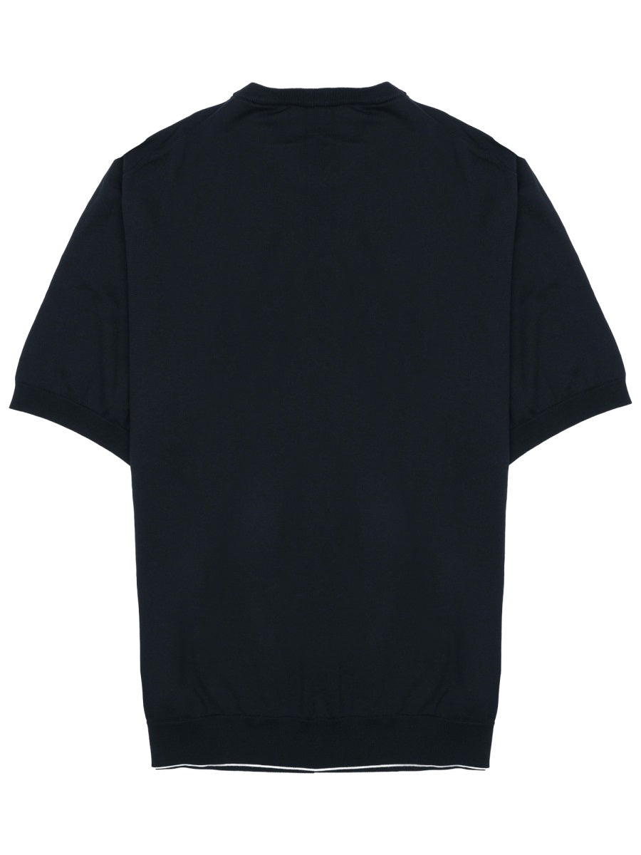 Luigi Gentile Maglia In Cotone A Manica Corta