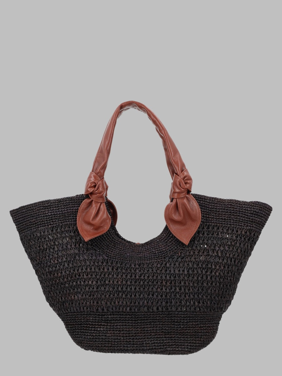 Hereu Borsa Intrecciata In Raffia