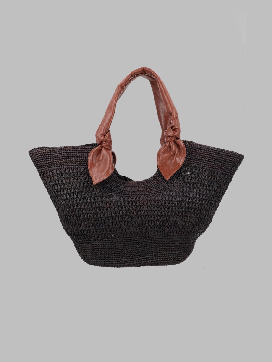 Hereu Borsa Intrecciata In Raffia