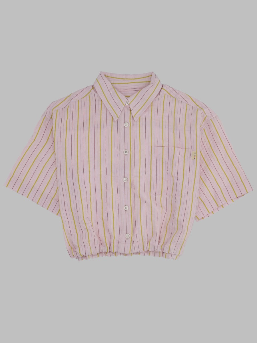 Bellerose Striped Cropped Shirt