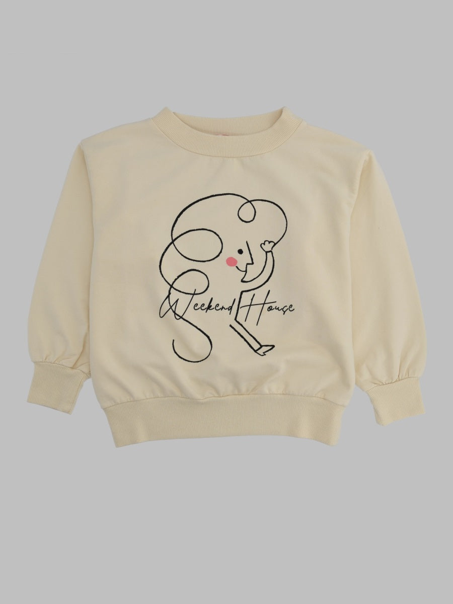 Weekend House Kids Back Logo Sweatshirt