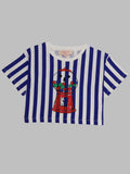 Weekend House Kids Gum Stripes Crop T Shirt