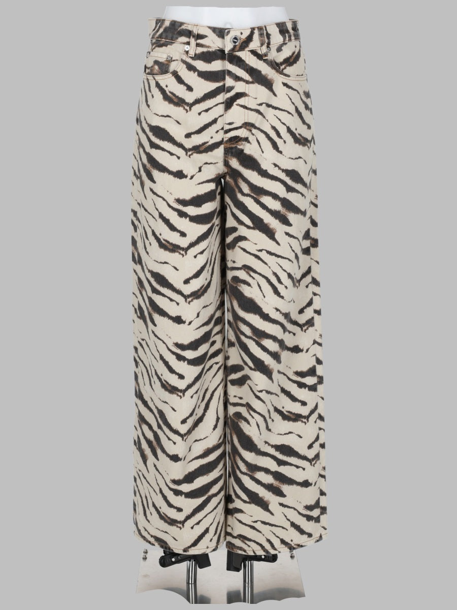 Ganni Jeans Con Stampa Animalier