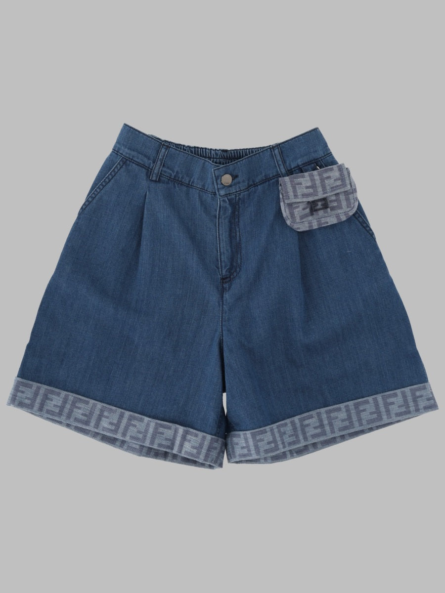 Fendi Short Denim Dark Blu
