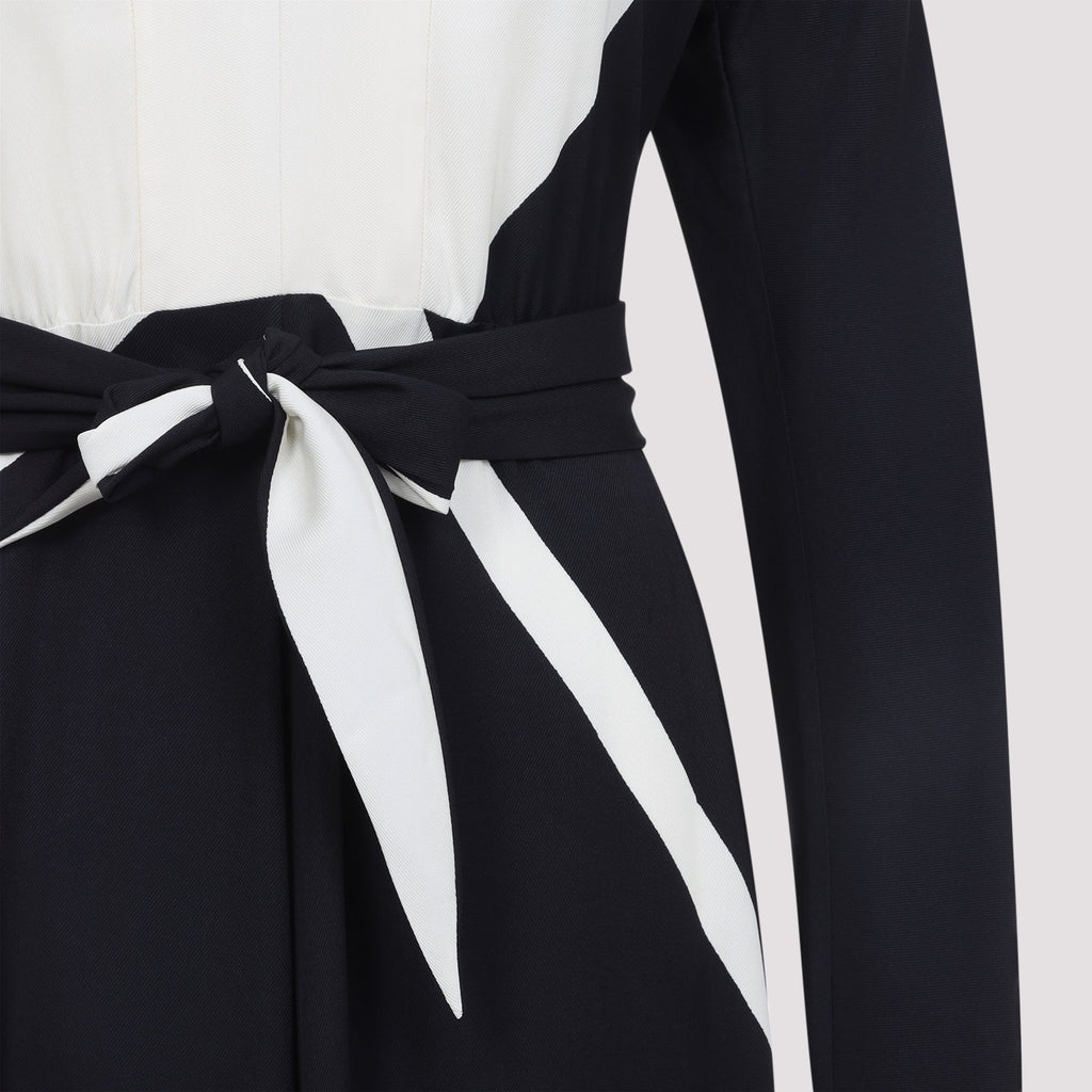 Alberta Ferretti Twill Printed Dress