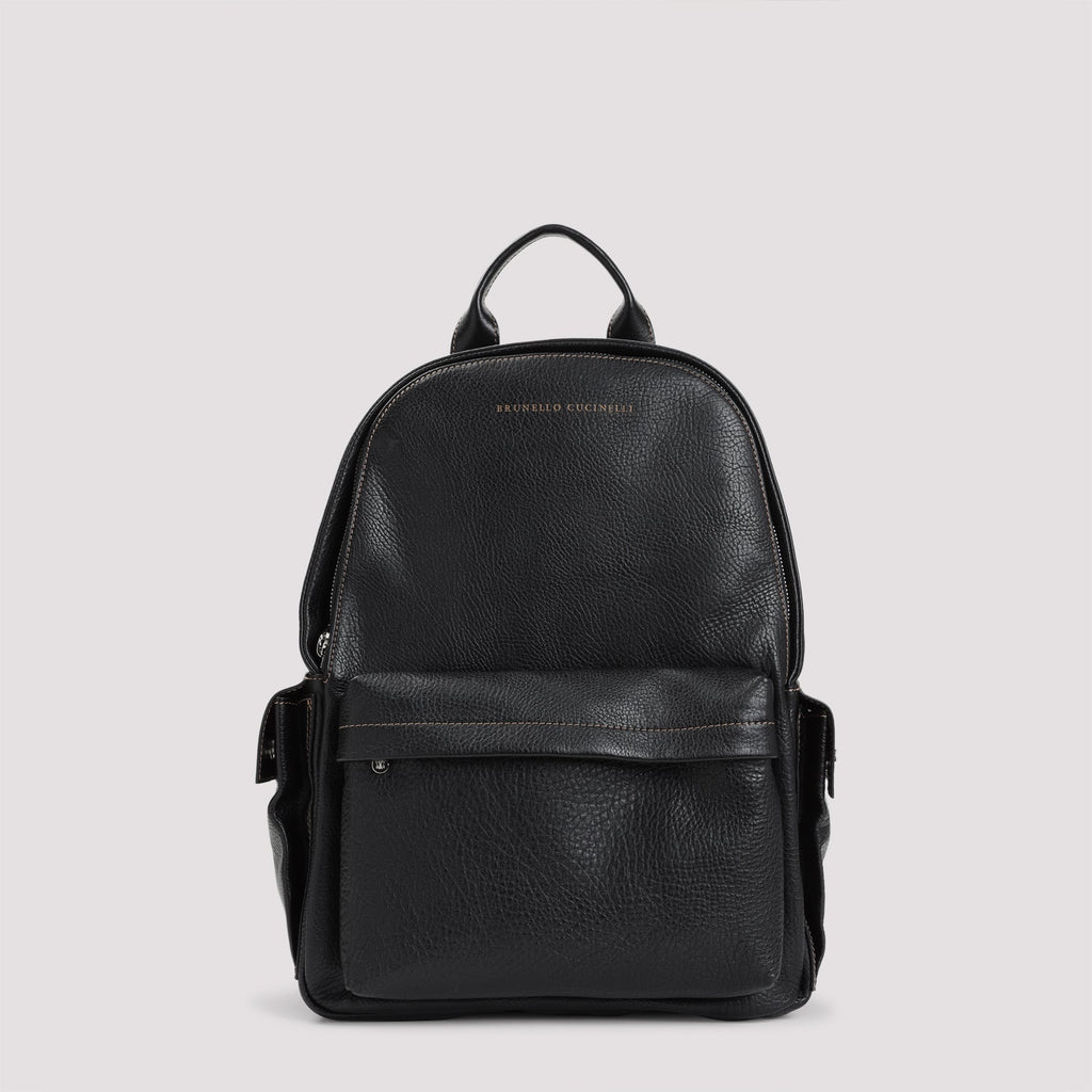 Brunello Cucinelli Grained Leather Backpack