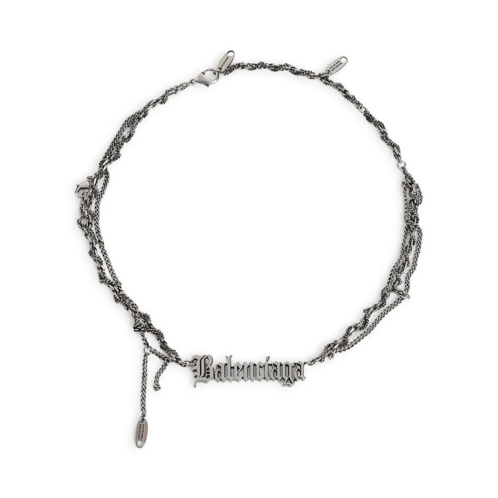 Balenciaga Typo Destroyed Necklace