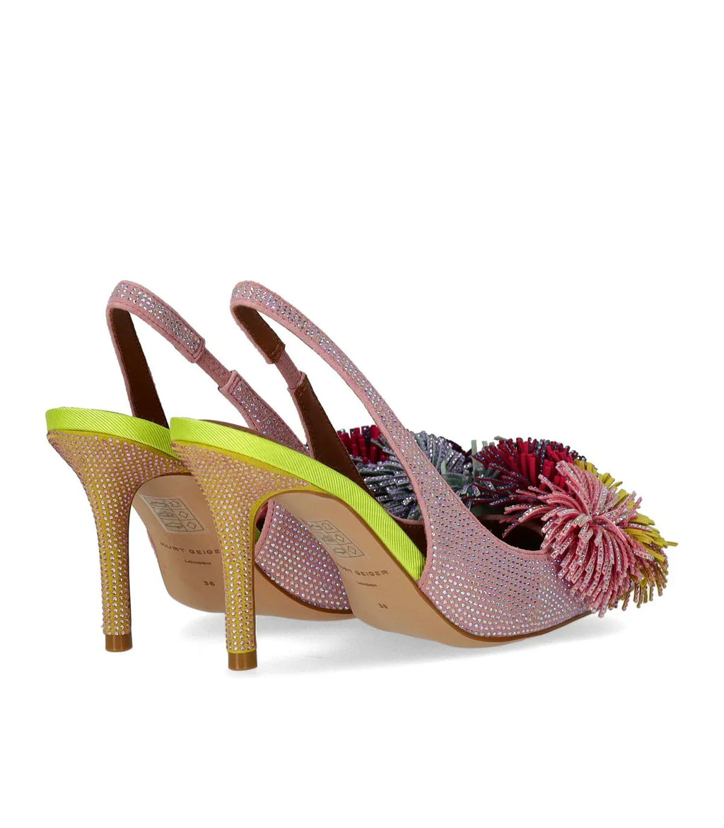 Kurt Geiger Pom Pom Pink Slingback Pump