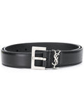 Saint Laurent Cassandre Leather Belt